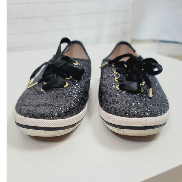 Keds X Kate Spade New York Glitter Sneakers in Black, sz 9 - Picture 2 of 15
